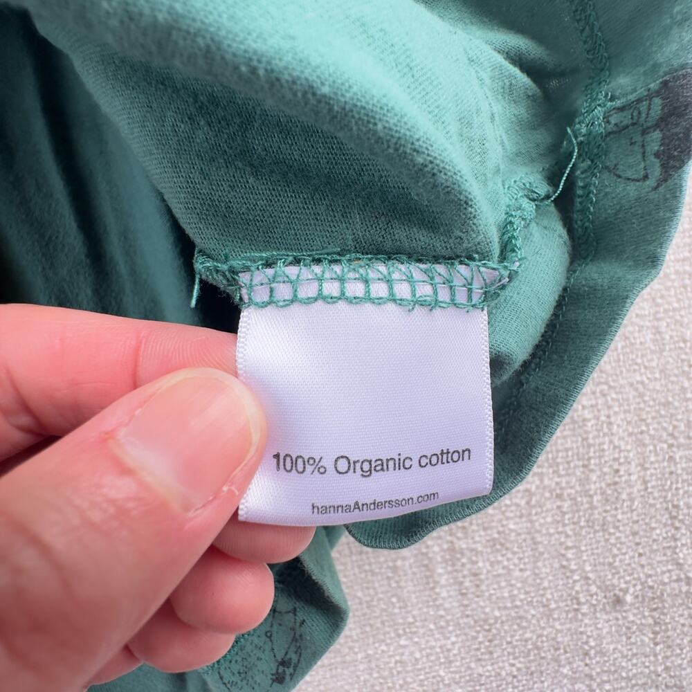 Hanna Andersson Green Rainy Hedgehog Skirted Tee GUC 4 - Picture 5 of 5